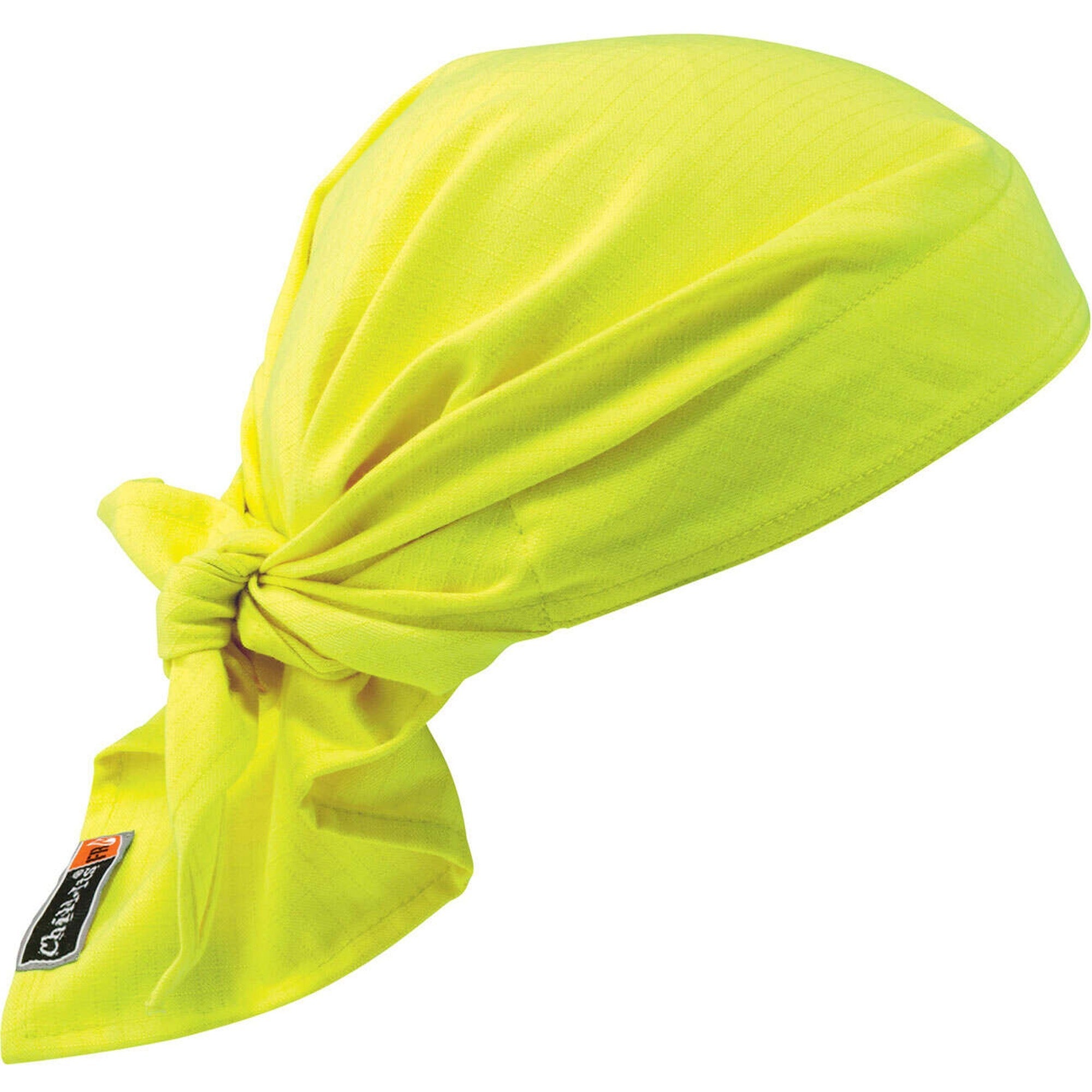 Ergodyne 6710FR Evaporative FR Cooling Triangle Hat - 9.5" Height x 5" Width - Lime - Cotton, Fabric, Polymer, Modacrylic - 6 / Carton