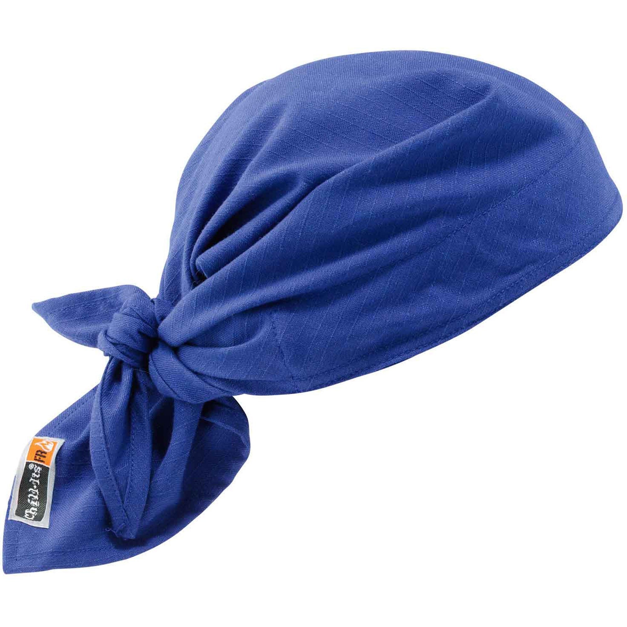 Ergodyne 6710FR Evaporative FR Cooling Triangle Hat - 9.5" Height x 5" Width - Blue - Cotton, Fabric, Polymer, Modacrylic - 6 / Carton