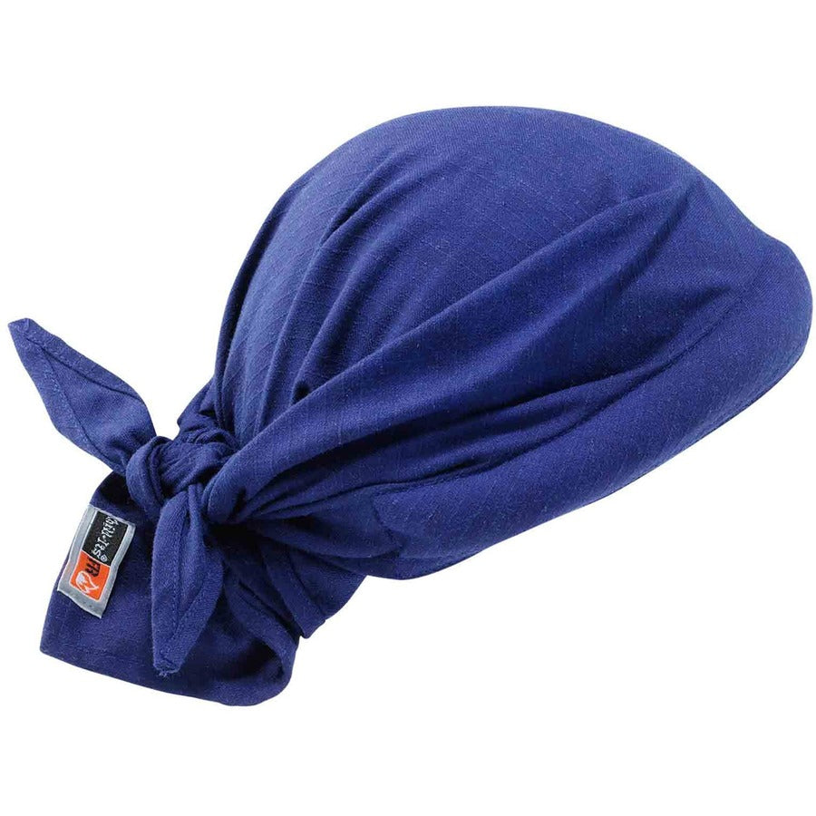 Ergodyne 6710FR Evaporative FR Cooling Triangle Hat - 9.5" Height x 5" Width - Blue - Cotton, Fabric, Polymer, Modacrylic - 6 / Carton