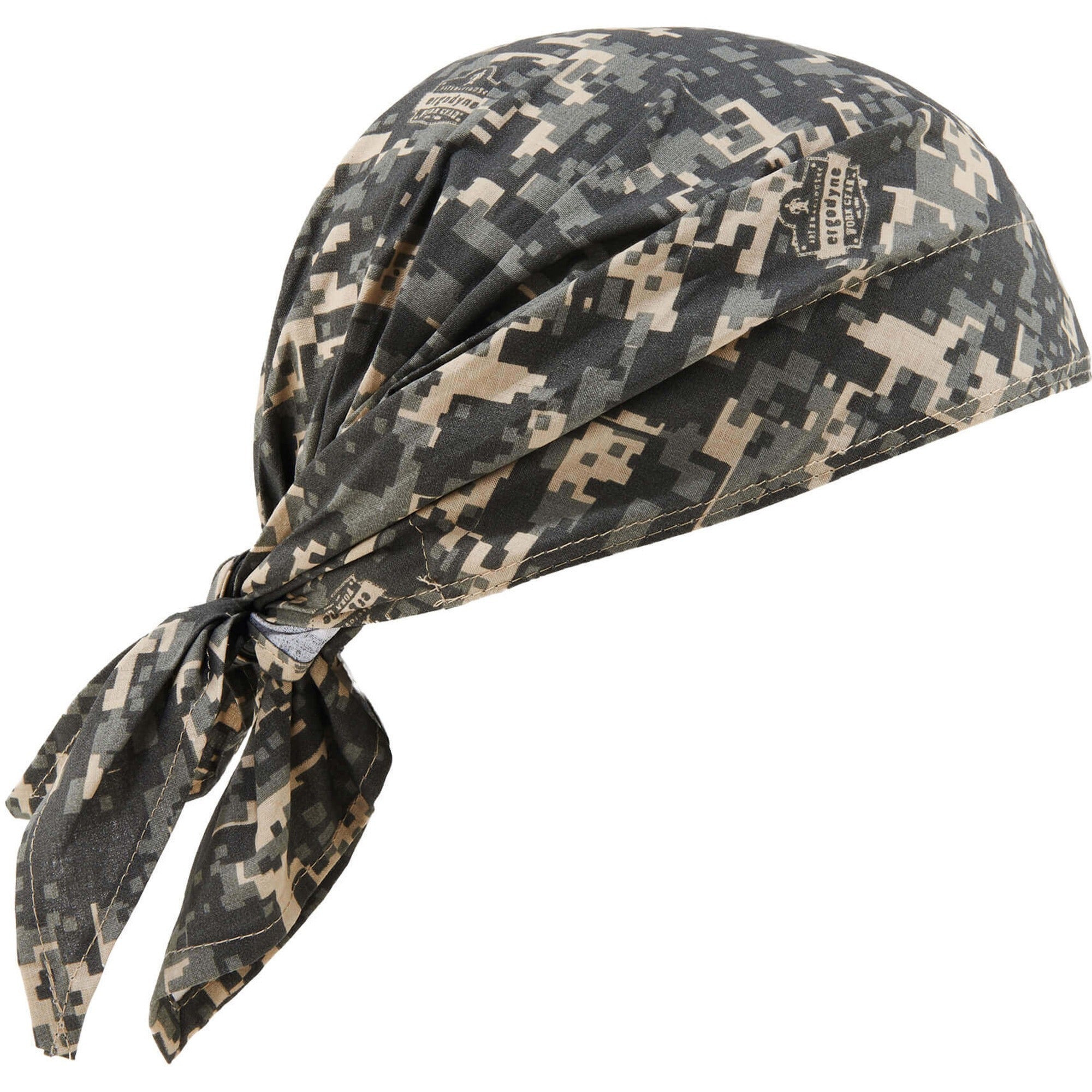 Ergodyne 6710CT Evaporative Cooling Bandana Triangle Hat - Camo - Polyvinyl Alcohol (PVA)