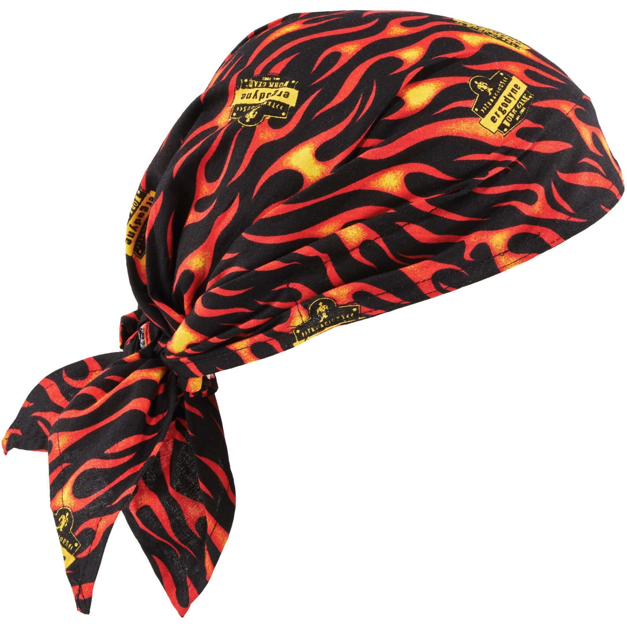 Ergodyne 6710CT Evaporative Cooling Bandana Triangle Hat - Flame - Polyvinyl Alcohol (PVA)
