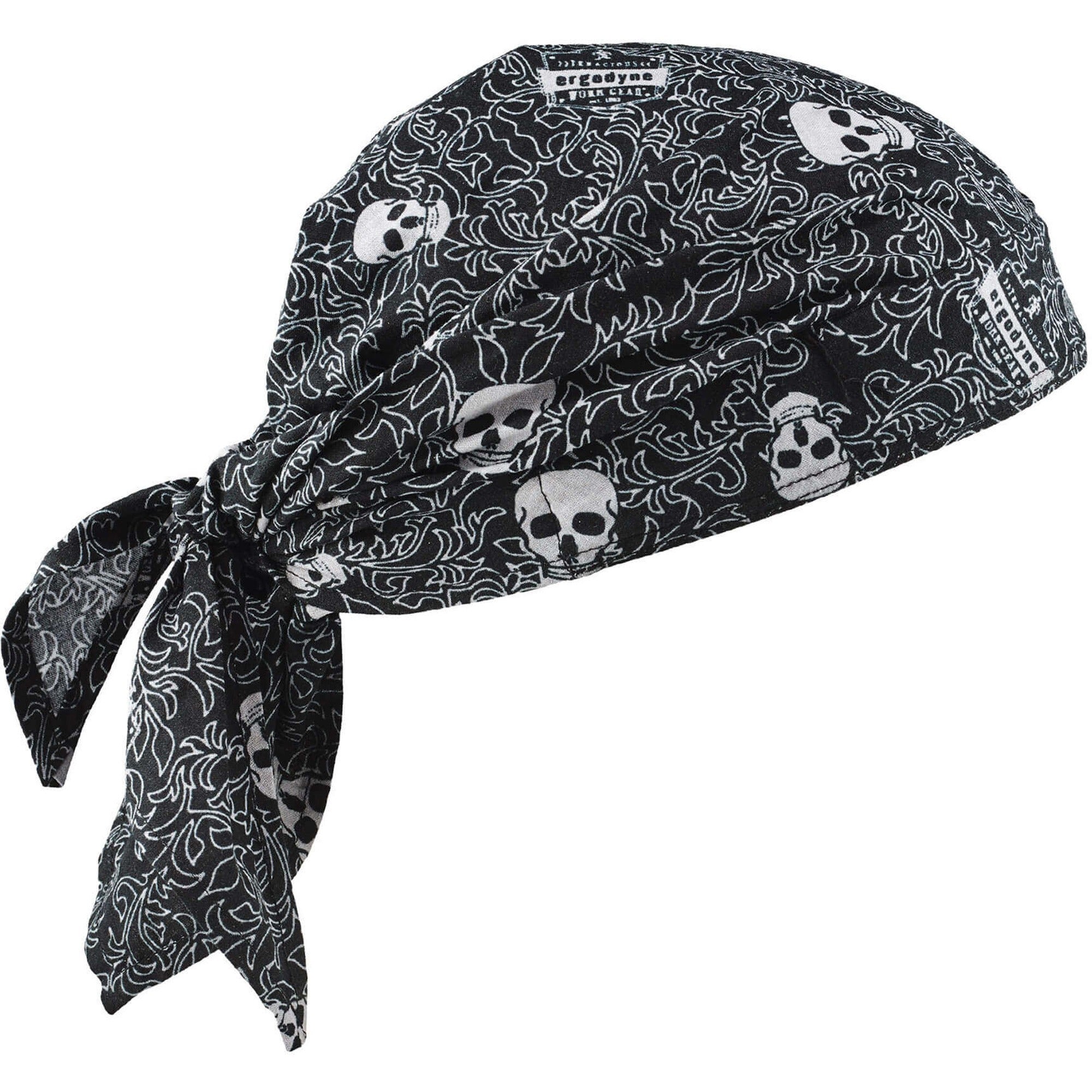 Ergodyne 6710CT Evaporative Cooling Bandana Triangle Hat - Skull - Polyvinyl Alcohol (PVA)