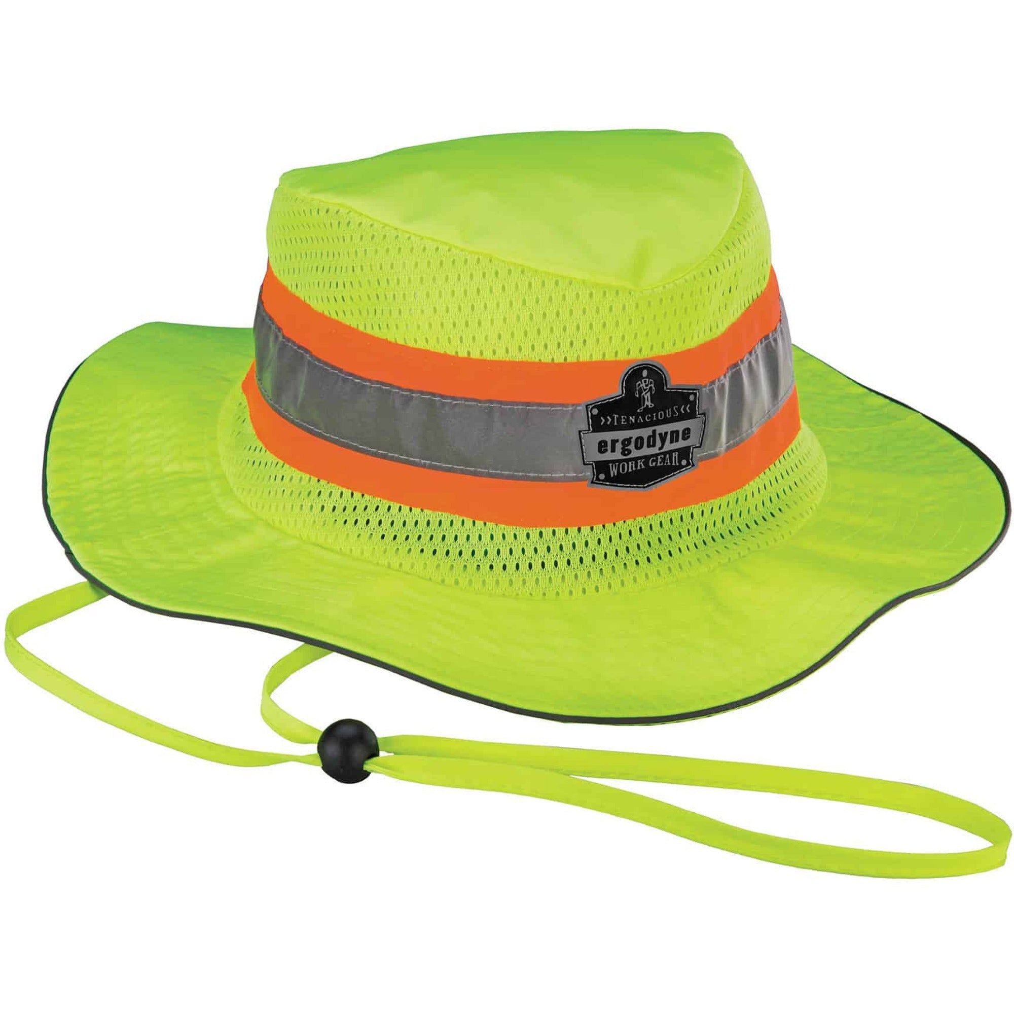 Ergodyne 8935CT HI-Vis Ranger Sun Hat - PVA Cooling - Large (L)/Extra Large (XL) Size - Polyester, MicroFiber - Lime