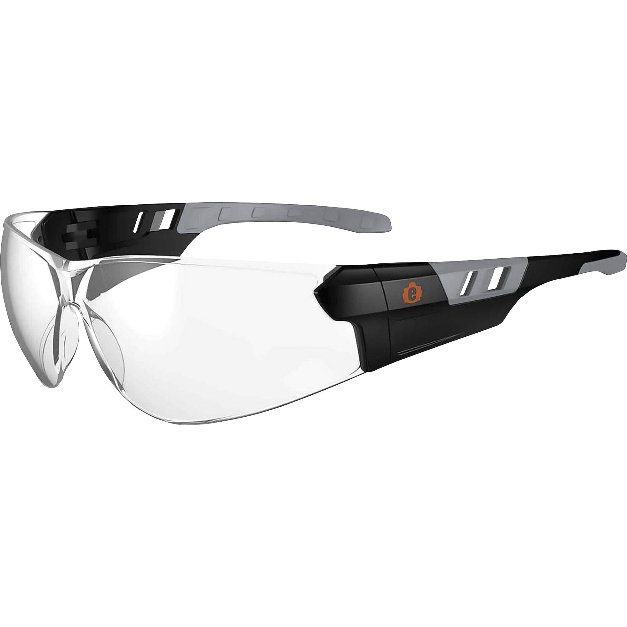 Eye Protection - Matte Black - Clear Lens - Anti-fog, Lightweight, Rimless, Impact Resistant, Anti-scratch, Durable, UV Resistant, Slip Resistant, Flex-Point Temple, Frameless - 1 Each