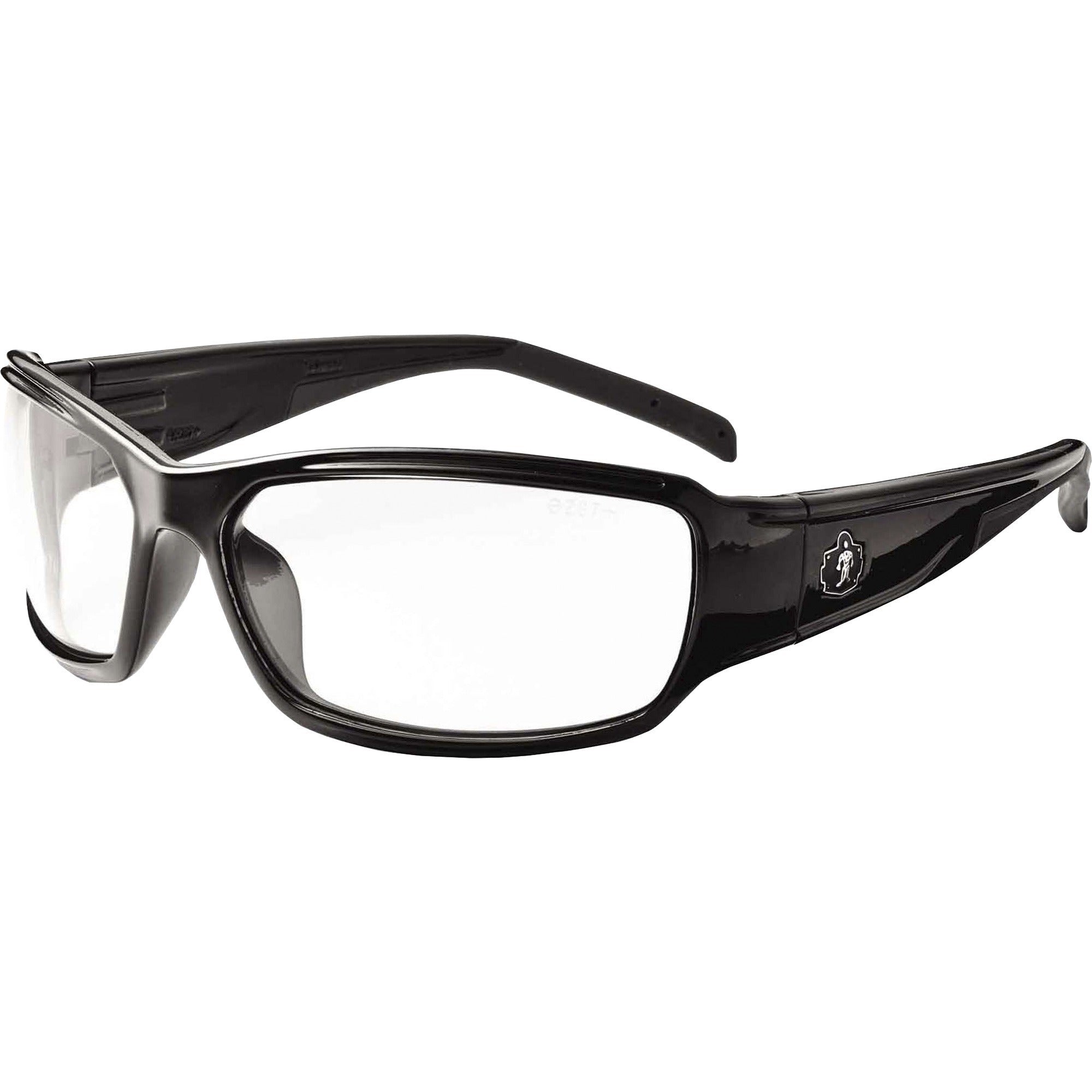 Eye Protection - Black - Clear Lens - Durable, Bendable Frame, Flexible Frame, Break Resistant, Non-Slip Temple, Rubber Tipped Temples, Slip Resistant, Anti-scratch, UV Resistant, Polarized, Anti-glare, ... - 1 Each