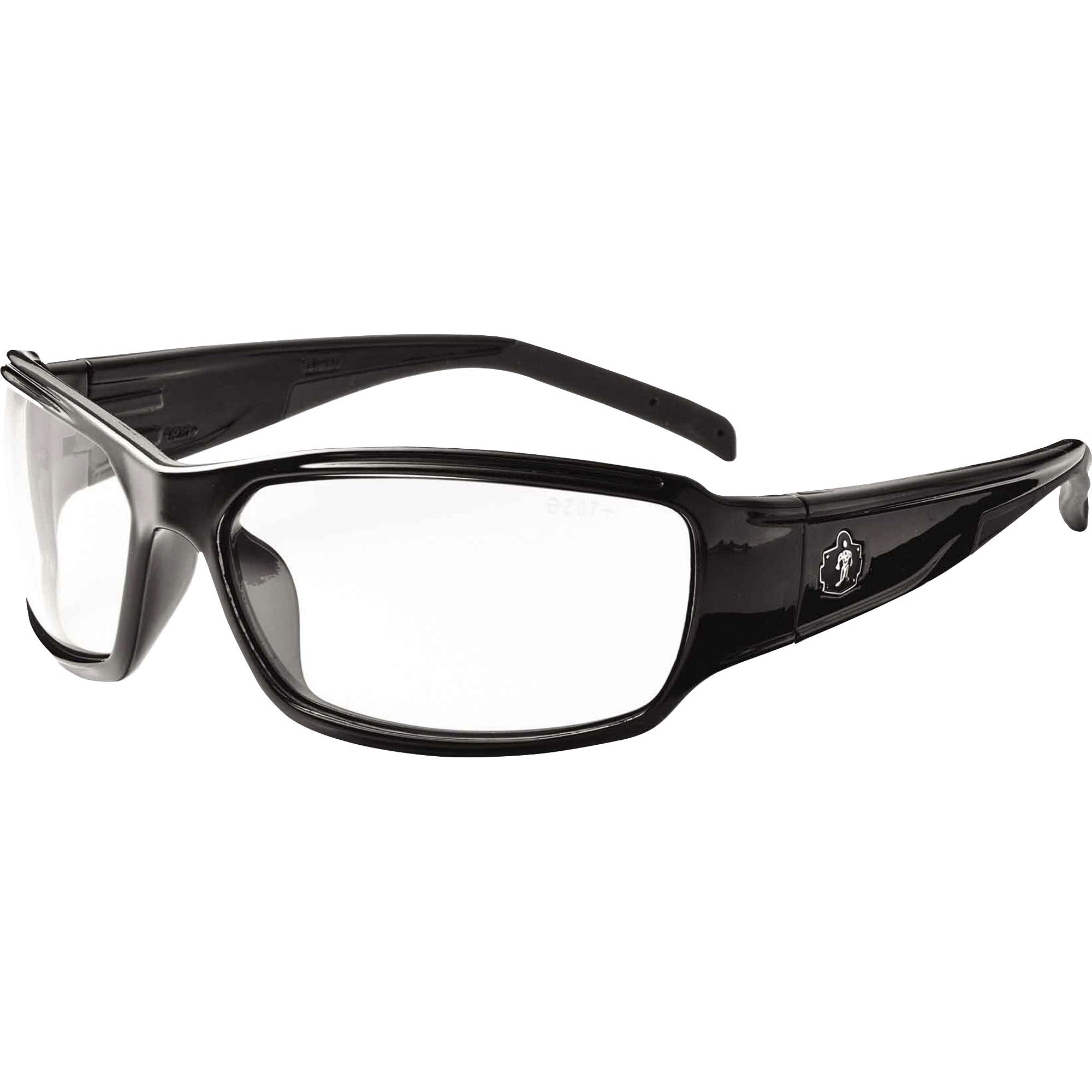 Eye Protection - Black - Clear Lens - Durable, Bendable Frame, Flexible Frame, Break Resistant, Non-Slip Temple, Rubber Tipped Temples, Slip Resistant, Anti-scratch, UV Resistant, Polarized, Anti-glare, ... - 1 Each