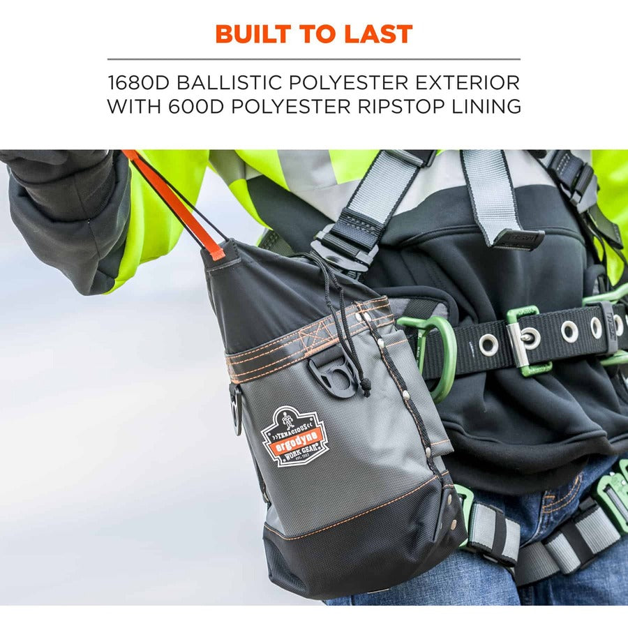 Drop Resistant - Nickel Plated, 420D Nylon Body - 1680D Ballistic Polyester Exterior Material - D-ring, Belt Loop - 9" Height x 5" Width x 10" Depth - 1 Each