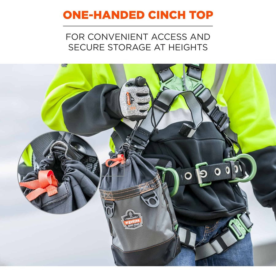 Drop Resistant - Nickel Plated, 420D Nylon Body - 1680D Ballistic Polyester Exterior Material - D-ring, Belt Loop - 9" Height x 5" Width x 10" Depth - 1 Each