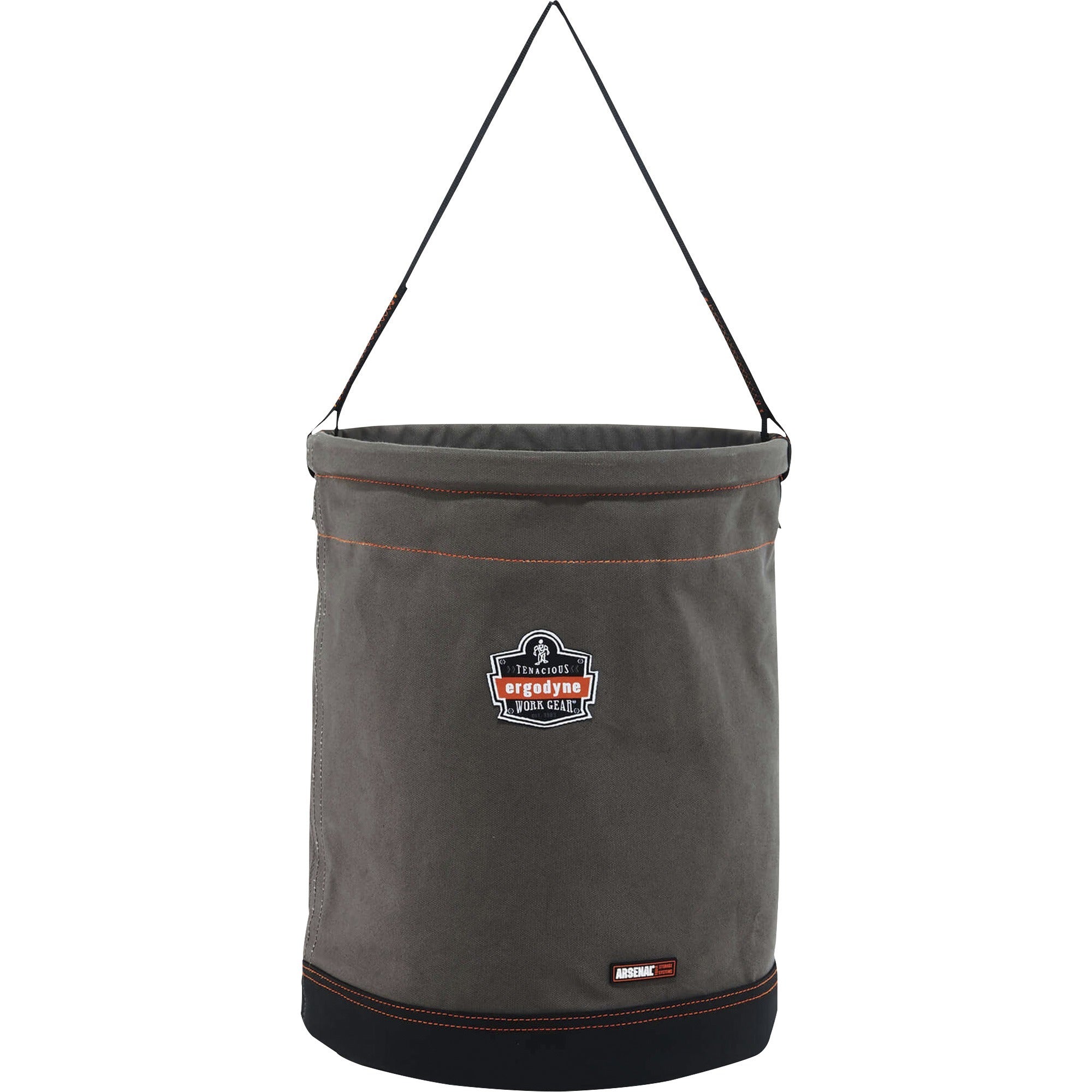 Reinforced, Handle, Pocket, Durable, Storm Drain - 17.8" - Plastic, Nylon, Nickel Plated, Synthetic Leather, Canvas - Gray - 1 Each