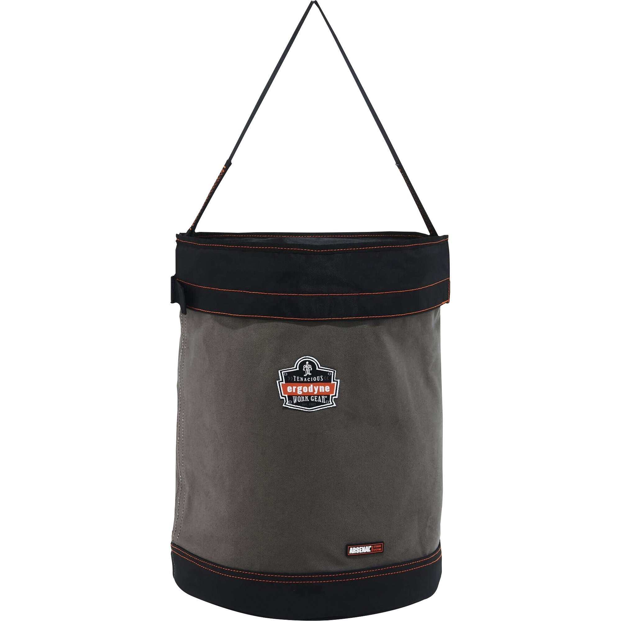 Reinforced, Handle, Pocket, Durable, Storm Drain - 17.5" - Plastic, Nylon, Nickel Plated, Synthetic Leather, Canvas - Gray - 1 Each