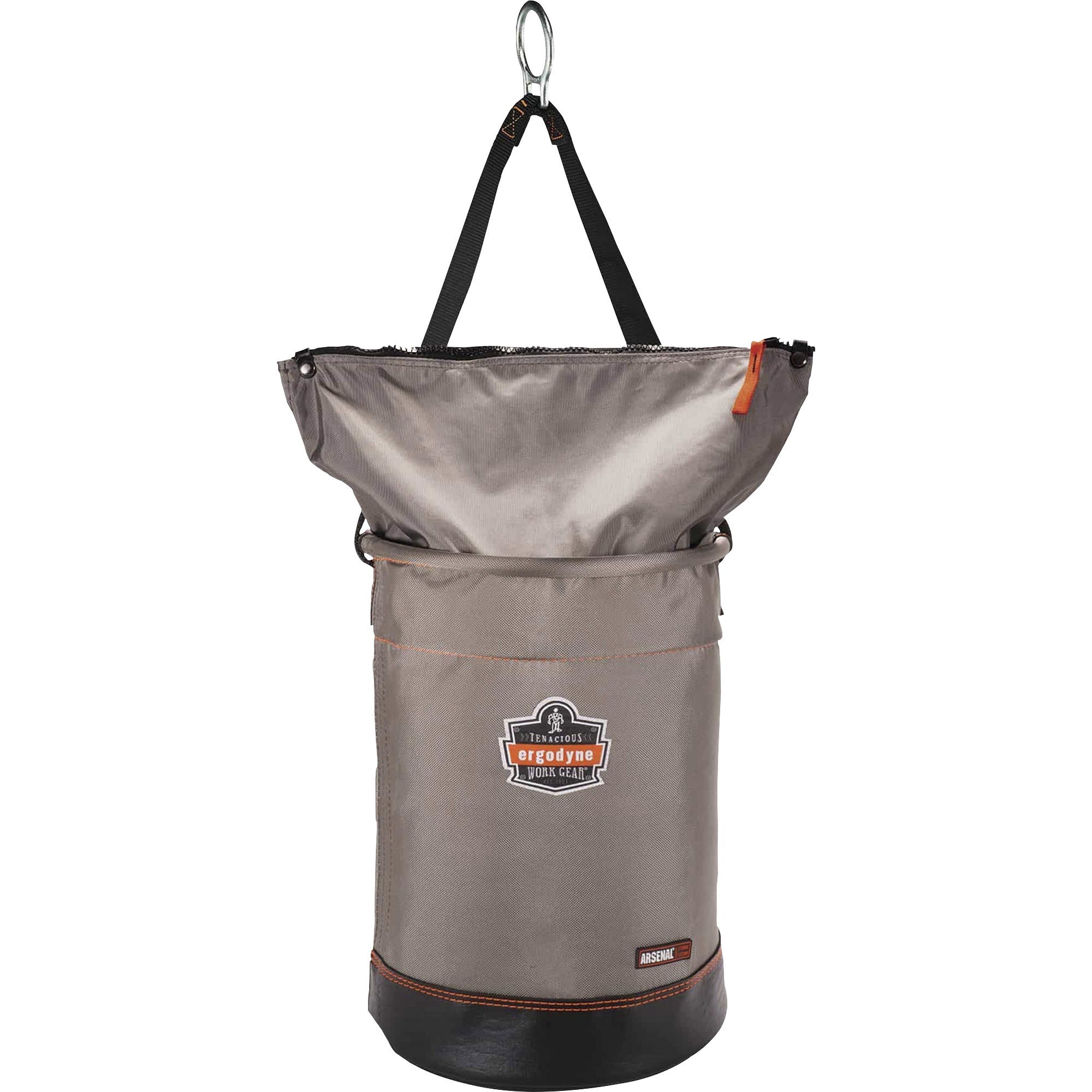 Large Size - 99.21 lb Capacity - Zipper Closure - Gray - Nylon, Synthetic Leather, Steel, Tarpaulin, Alloy Steel, Nickel Plated - Multipurpose - 1 Each