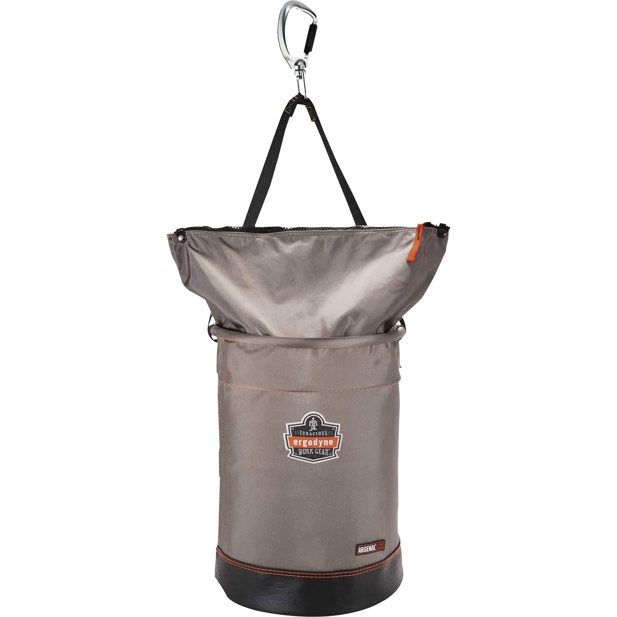 Large Size - 99.21 lb Capacity - Zipper Closure - Gray - Nylon, Synthetic Leather, Tarpaulin, Leather, Nickel Plated - Multipurpose - 1 Each