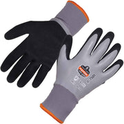 Ergodyne ProFlex 7501 Coated Waterproof Winter Work Gloves, Small, Gray, Nitrile & Latex Coating, Thermal Protection, 1.75" Thick, 10" Length, 2 Pairs, 12 Carton