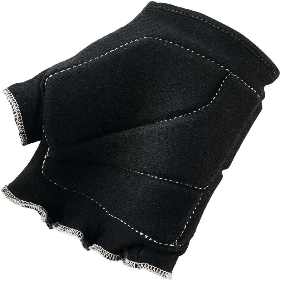 Ergodyne ProFlex 800 Glove Liners, Small/Medium, Half Finger, Black, Anti-Vibration, Durable, Breathable, Impact Resistant, 0.50" Thickness, 9" Length, 2 Pairs