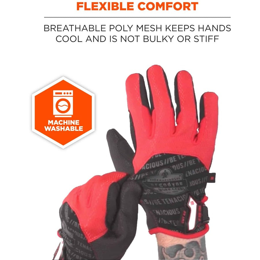 Ergodyne ProFlex 812CR6 Utility Cut-Resistant Gloves, XXL, Black, 2.25" Thick, 13.25" Length, 2 Pairs, Durable Grip, Reinforced Thumb, Flexible, Breathable, Machine Washable