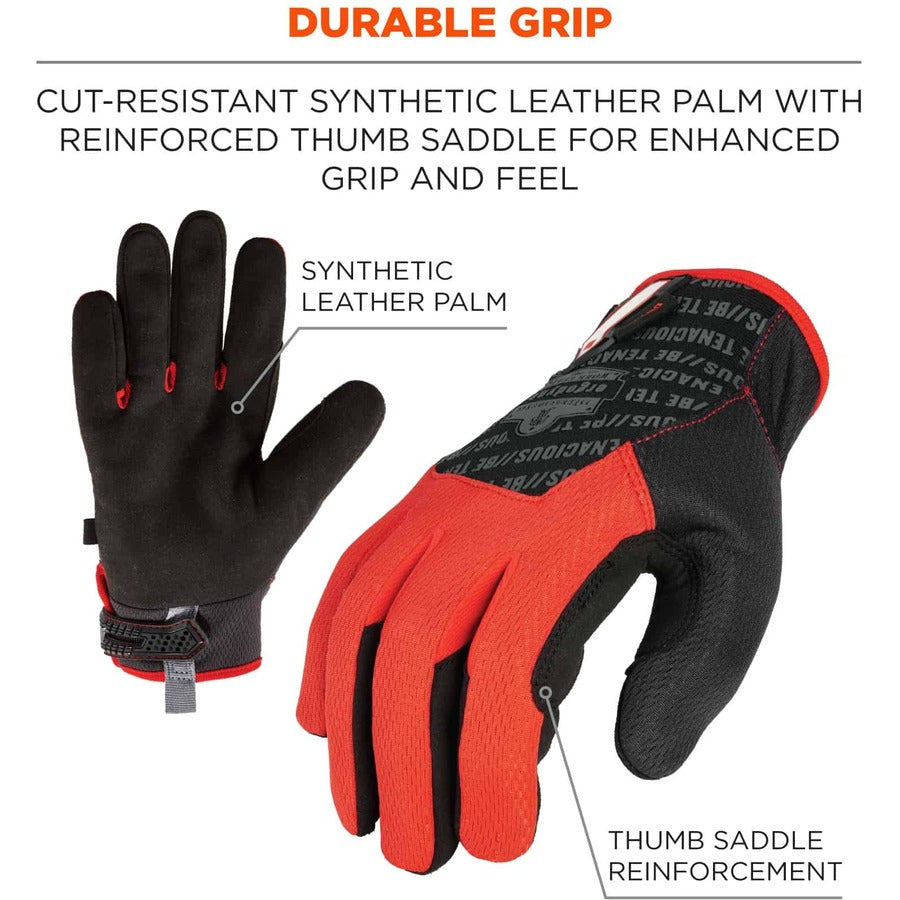 Ergodyne ProFlex 812CR6 Utility Cut-Resistant Gloves, XXL, Black, 2.25" Thick, 13.25" Length, 2 Pairs, Durable Grip, Reinforced Thumb, Flexible, Breathable, Machine Washable