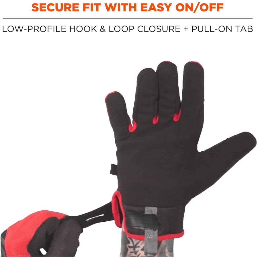 Ergodyne ProFlex 812CR6 Utility Cut-Resistant Gloves, XXL, Black, 2.25" Thick, 13.25" Length, 2 Pairs, Durable Grip, Reinforced Thumb, Flexible, Breathable, Machine Washable