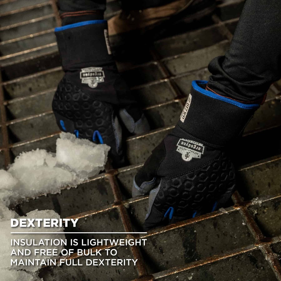 Ergodyne ProFlex 817WP Reinforced Thermal Waterproof Winter Work Gloves, XXL, Black, Touchscreen Capable, 3" Thickness, 15" Length, 2 Pairs