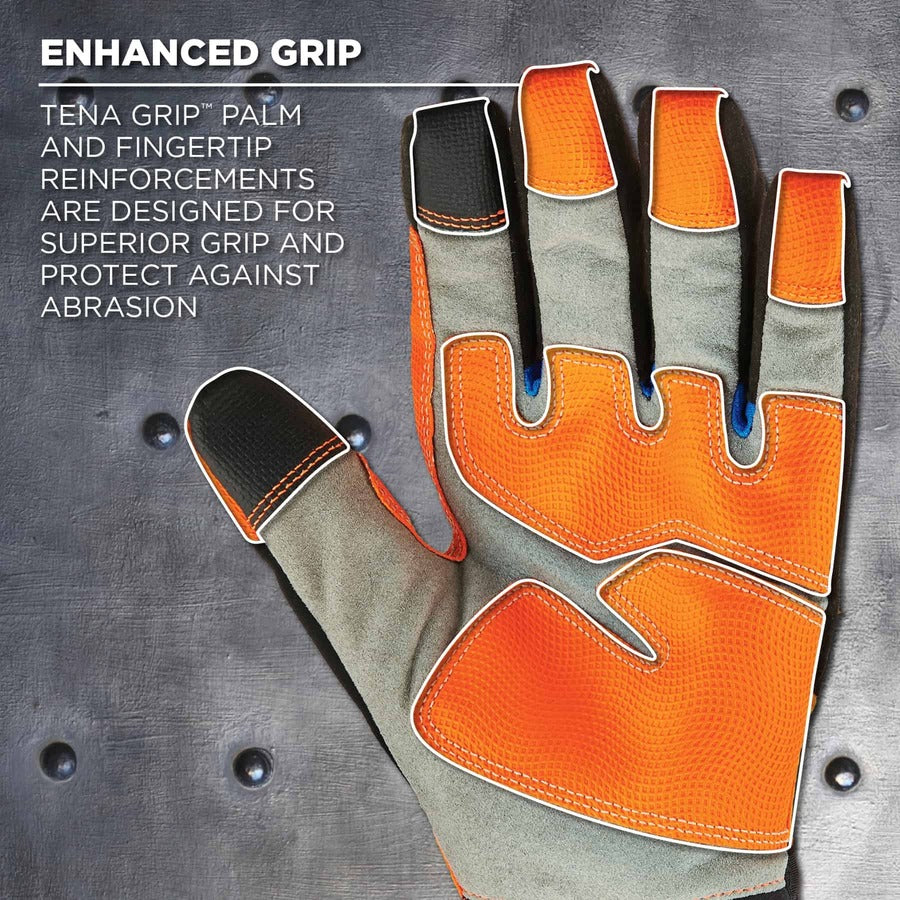 Ergodyne ProFlex 818WP Performance Thermal Waterproof Winter Work Gloves, Medium, Orange, Touchscreen Capable, 3" Thickness, 13.5" Length, 2 Pairs