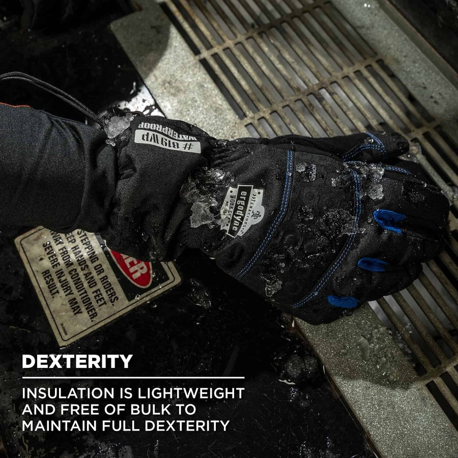Ergodyne ProFlex 819WP Extreme Thermal Waterproof Winter Work Gloves, XXL, Black, Touchscreen Capable, 3" Thickness, 13.75" Length, 2 Pairs
