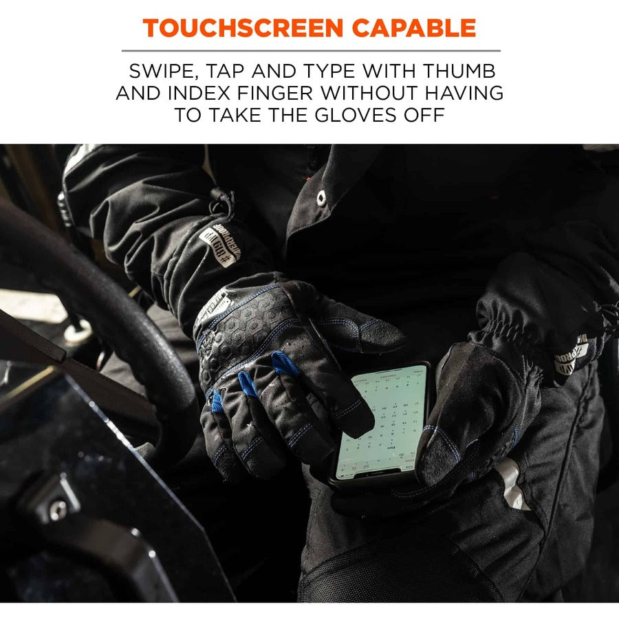 Ergodyne ProFlex 819WP Extreme Thermal Waterproof Winter Work Gloves, XXL, Black, Touchscreen Capable, 3" Thickness, 13.75" Length, 2 Pairs