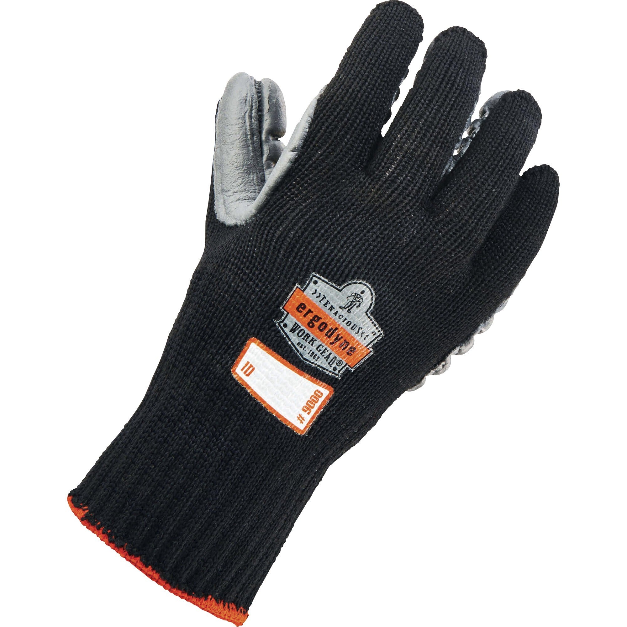 Ergodyne ProFlex 9000 Lightweight Anti-Vibration Gloves, Extra Large, Black, 3.50" Thick, 14" Length, Seamless, Breathable, Flexible, Padded Palm, 2 Pairs