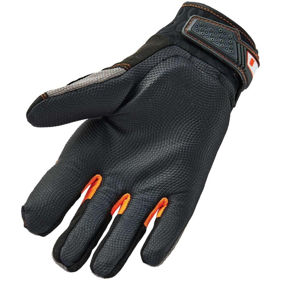 Ergodyne ProFlex 9015F(x) Certified Anti-Vibration Gloves with DIR Protection, Medium, Black, 2 Pairs, 2.50" Thickness, 12.75" Length, Padded Palm, Impact Resistant, Reinforced Thumb, Breathable, Debris Resistant