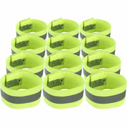 Ergodyne 8001 Arm/Leg Band - Adjustable - Small (S)/Medium (M) - Snap Attachment - 0.3" Height x 2" Width x 6.5" Length - Lime - Elastic, Knit - 12 / Carton