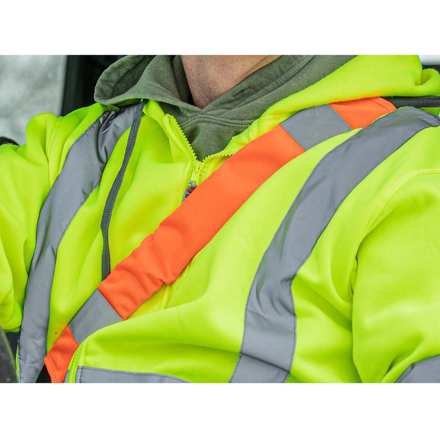 Ergodyne 8004 HI-Vis Seat Belt Cover, 3" x 0.5" x 18.5", Orange Polyester, 6 per Carton