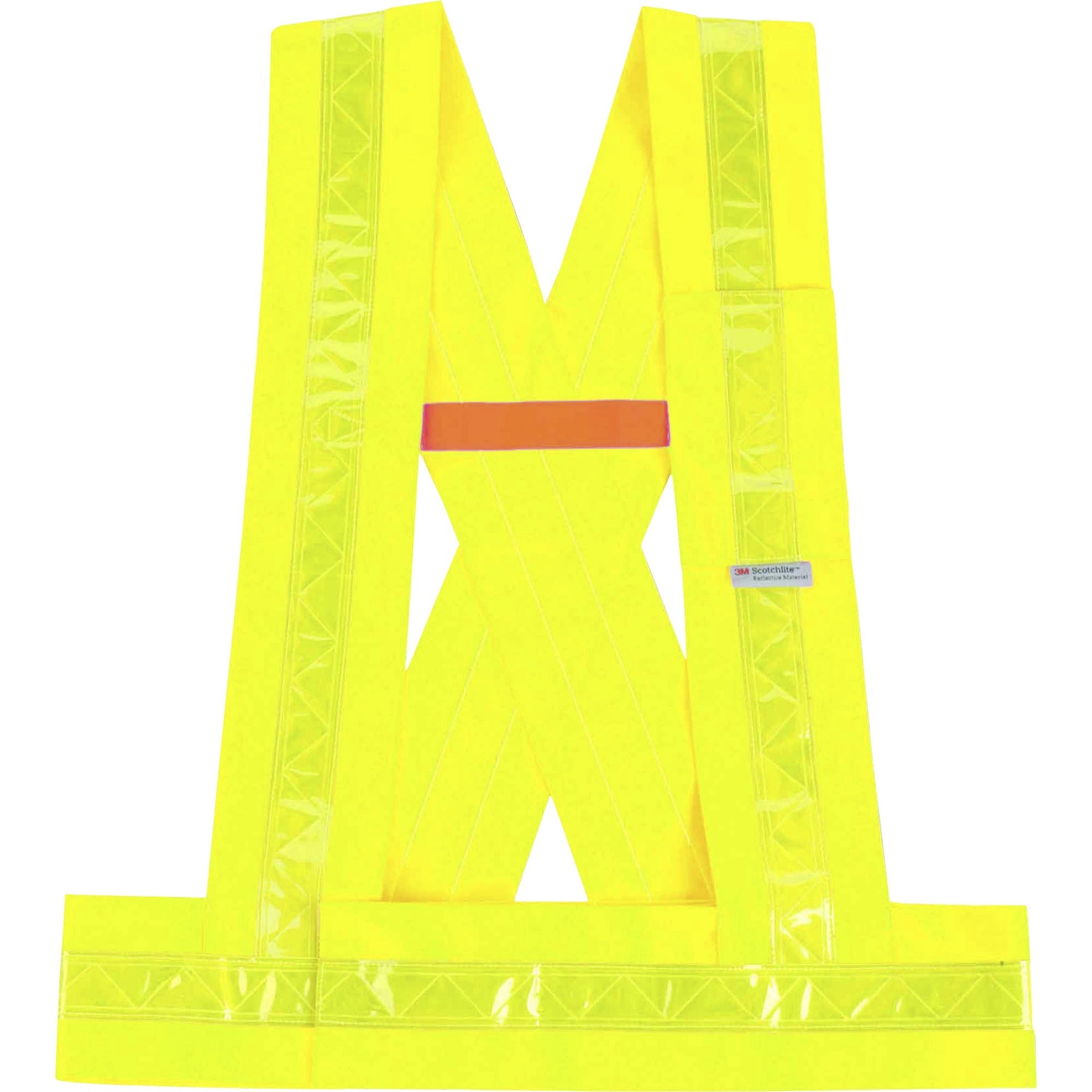 Ergodyne 8140BA Type O Class 1 Breakaway Sash, 3-Xtra Large Plus, Polyester, Lime, Pocket, Reflective, 1 Each