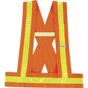 Ergodyne 8140BA Type O Class 1 Breakaway Sash, Medium/Large, Polyester, Orange, Pocket, Reflective, 1 Each