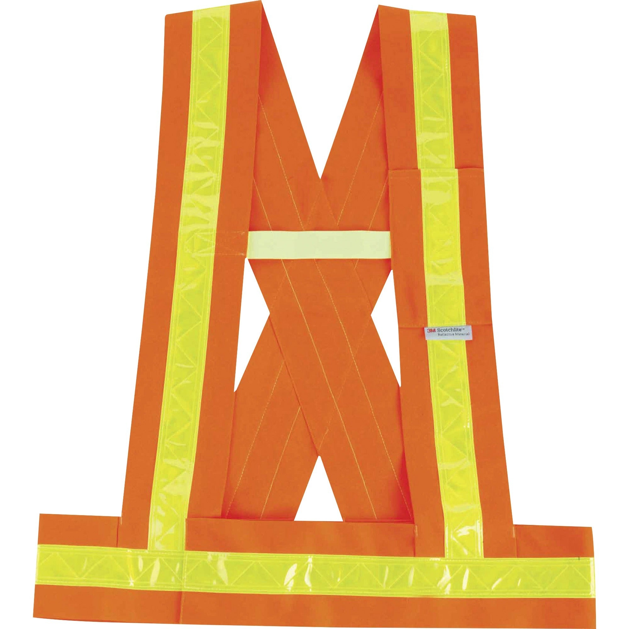 Ergodyne 8140BA Type O Class 1 Breakaway Sash, Xtra Large/2-Xtra Large, Polyester, Orange, Pocket, Reflective, 1 Each