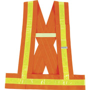 Ergodyne 8140BA Type O Class 1 Breakaway Sash, 3-Xtra Large Plus, Polyester, Orange, Pocket, Reflective, 1 Each