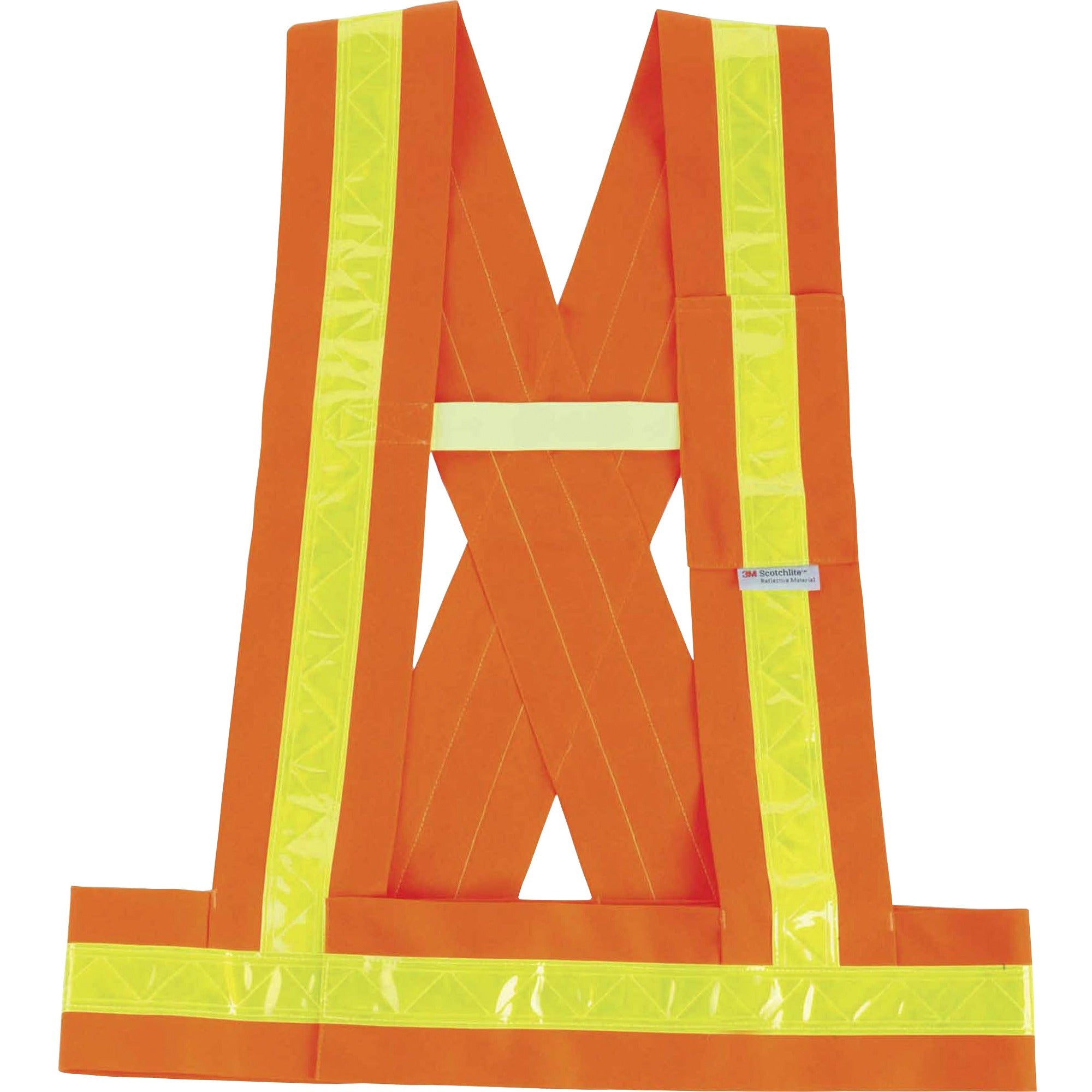 Ergodyne 8140BA Type O Class 1 Breakaway Sash, 3-Xtra Large Plus, Polyester, Orange, Pocket, Reflective, 1 Each