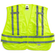 Ergodyne 8244PSV Type P Class 2 Expandable Public Safety Vest, Medium/Large, Lime, Adjustable, Reflective, Mic Tab, Pocket, Hook & Loop Closure, 1 Each