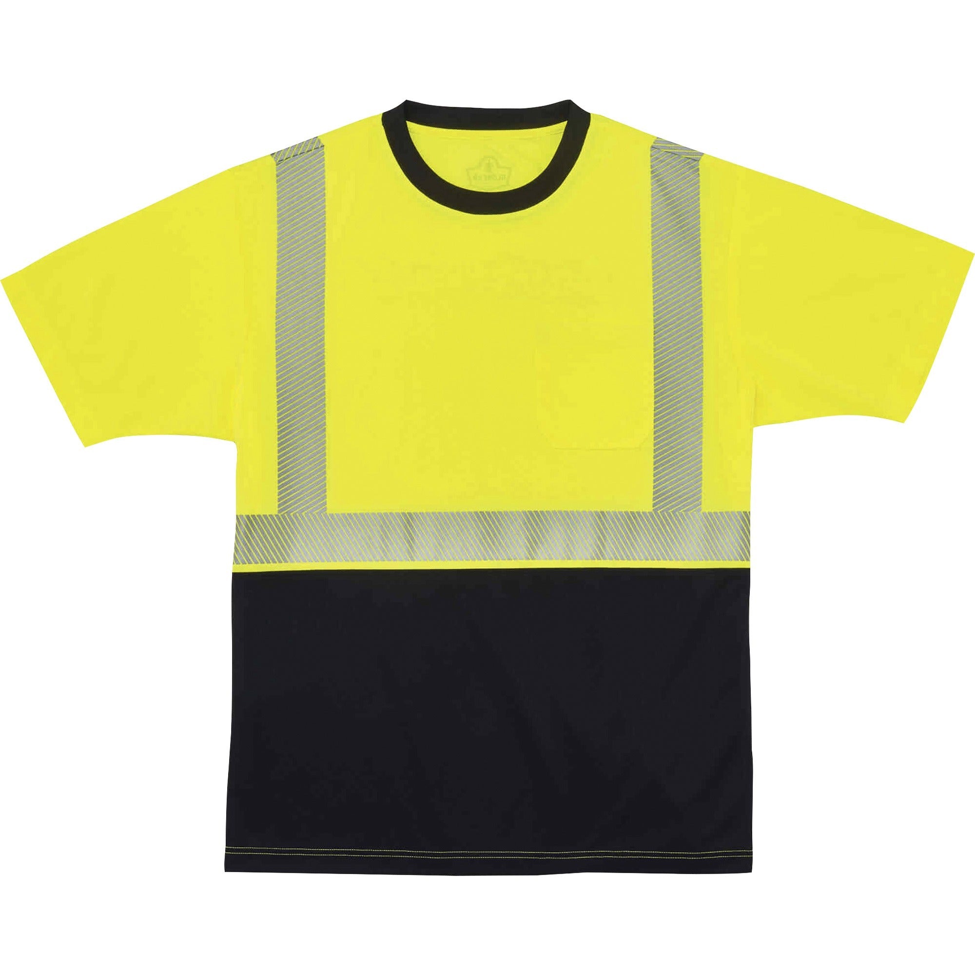 Ergodyne 8280BK Type R Class 2 Front Performance T-Shirt, Medium, Lime/Black, Polyester, 1 Each