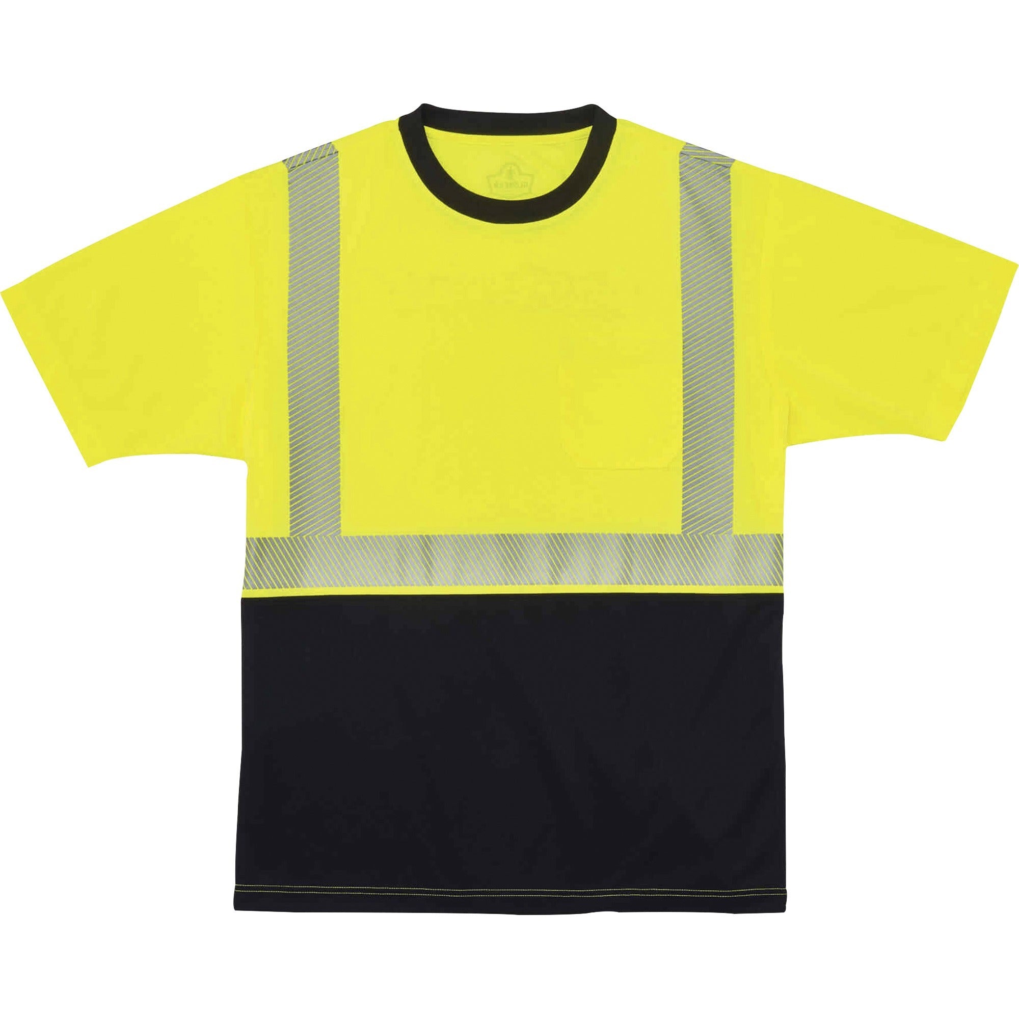 Ergodyne 8280BK Type R Class 2 Front Performance T-Shirt, 2XL, Polyester, Lime/Black, 1 Each