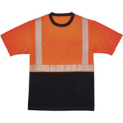 Ergodyne 8280BK Type R Class 2 Front Performance T-Shirt, 3XL, Polyester, Orange/Black, 1 Each