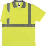 Ergodyne 8295 Type R Class 2 Polo Shirt, 3XL, Unisex, Lime, Polyester, 1 Each