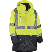 Ergodyne 8388 Type R Class 3/2 Thermal Jacket Kit, 3X-Large, Lime, 300D Oxford Polyester, Thinsulate, Zipper Closure, Reflective, Weather Proof, Inset Hood, Multiple Pockets, 1 Each
