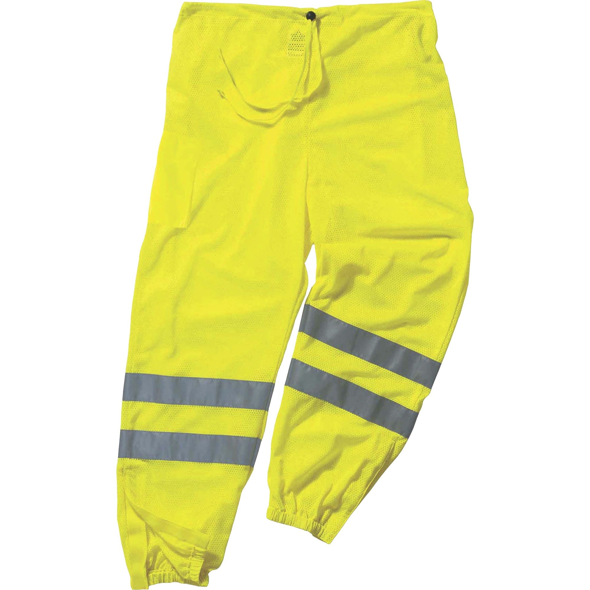 Ergodyne 8910 Class E Hi-Vis Pants, Large/Extra Large, Lime, Polyester Mesh, 1 Each