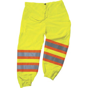 Ergodyne 8911 Class E Two-Tone Pants, Large/Extra Large, Lime, Polyester Mesh, 1 Each
