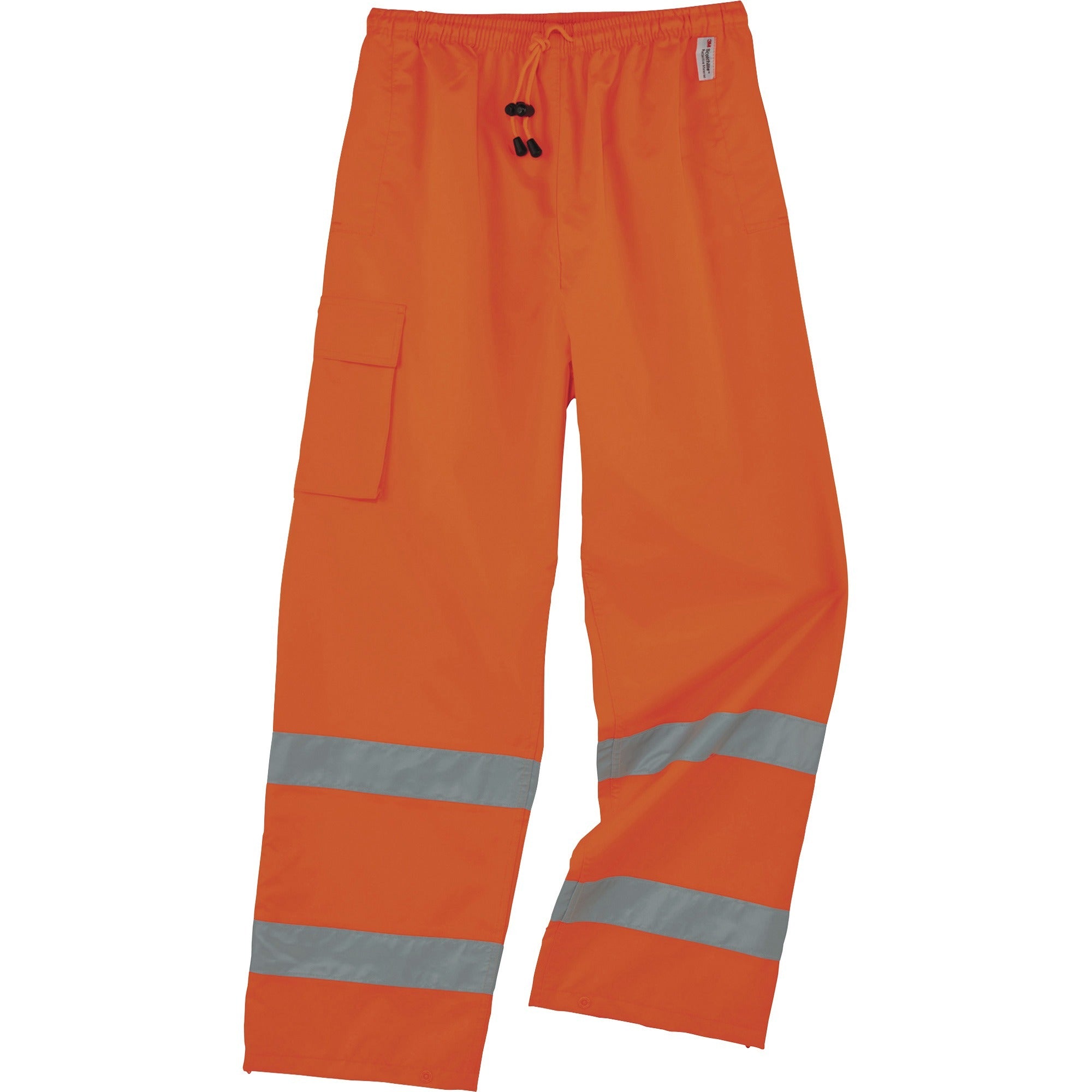 Ergodyne 8915 Class E Rain Pants, Small, Orange, Polyurethane/300D Oxford Polyester/Polyester Mesh, 1 Each
