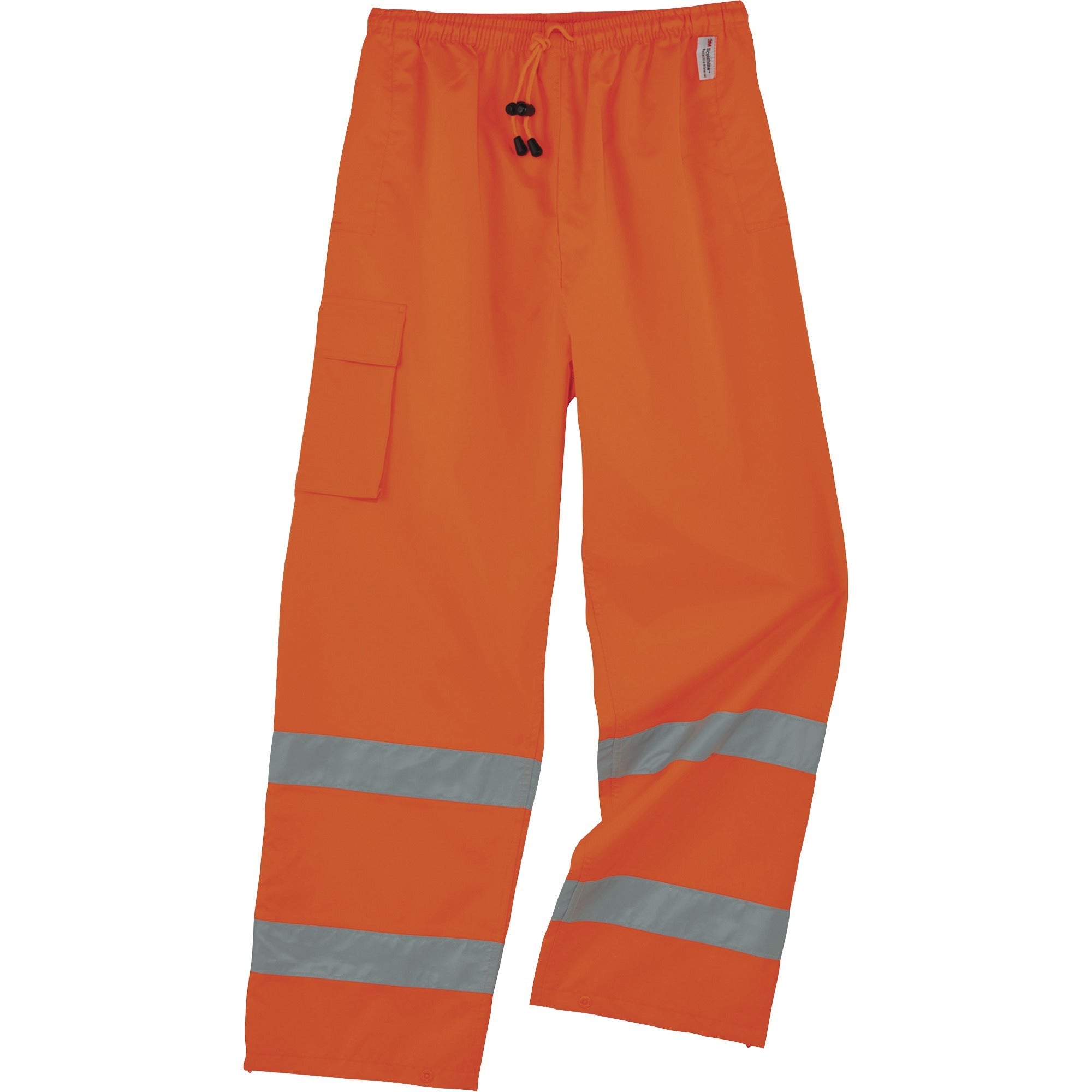 Ergodyne GloWear 8915 Class E Hi-Vis Rain Pants, 5XL, Orange, 300D Oxford Polyester/Polyurethane, 1 Each