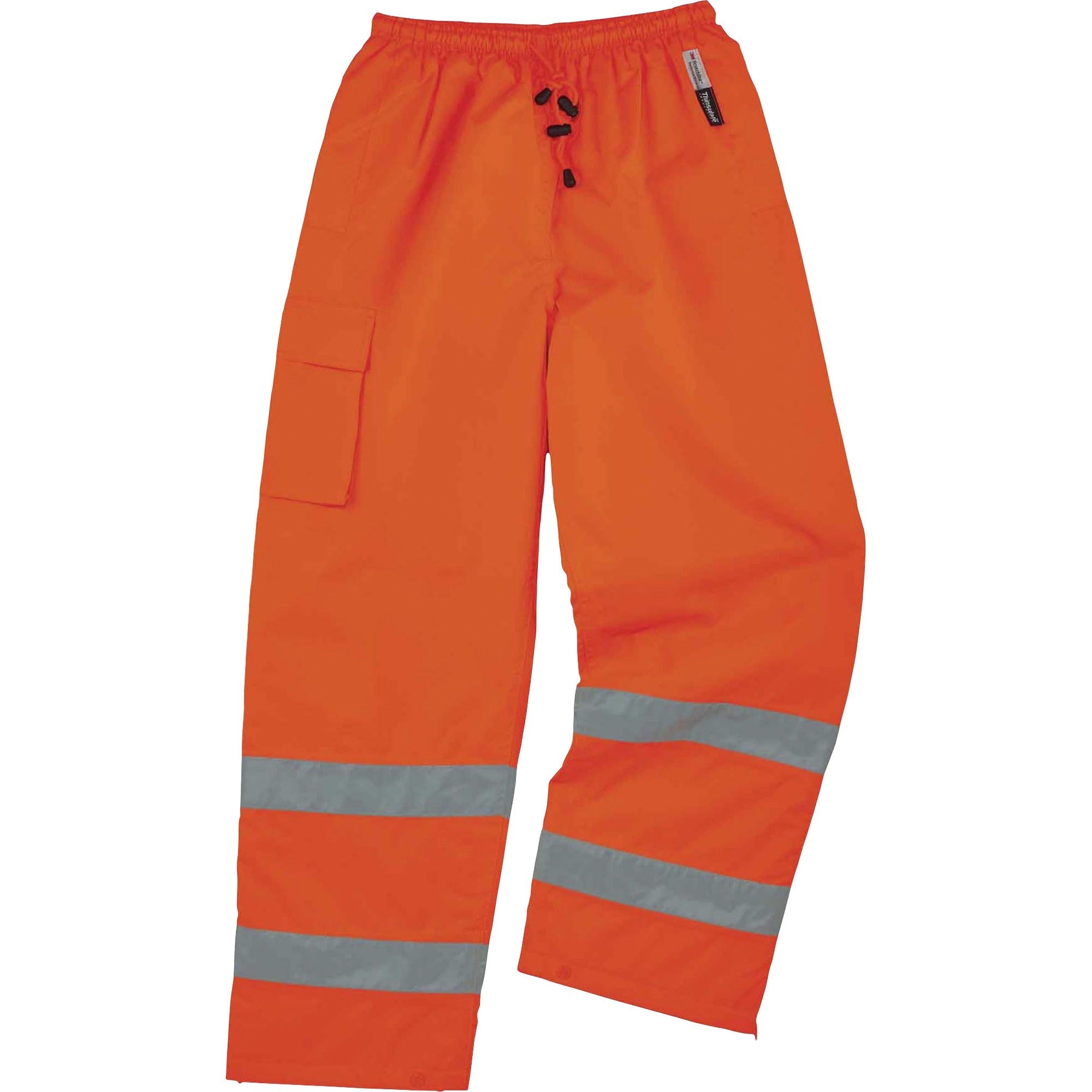 Ergodyne 8925 Class E Thermal Pants - For Weather Protection - 2-Xtra Large Size - Orange - Polyester, Polyurethane, Thinsulate