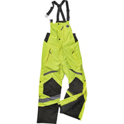 Ergodyne 8928 Class E Insulated Bibs - Bib Overall - X-Large - Lime - Polyurethane, 300D Oxford Polyester