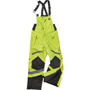 Ergodyne 8928 Class E Insulated Bibs - Bib Overall - XX-Large - Lime - Polyurethane, 300D Oxford Polyester
