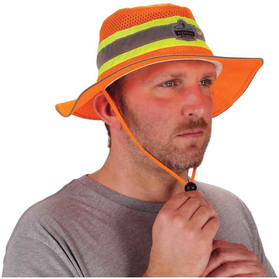 Ergodyne 8935 HI-Vis Ranger Sun Hat - Small (S)/Medium (M) Size - Polyester - Orange