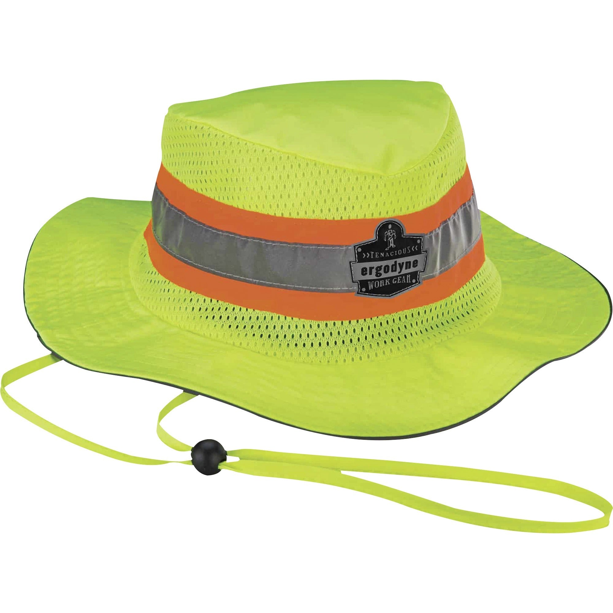 Ergodyne 8935 HI-Vis Ranger Sun Hat - Large (L)/Extra Large (XL) Size - Polyester - Lime