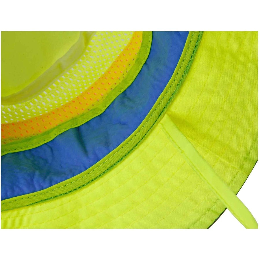 Ergodyne 8935 HI-Vis Ranger Sun Hat - Large (L)/Extra Large (XL) Size - Polyester - Lime